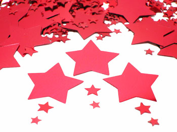 Red Star Shaped Confetti